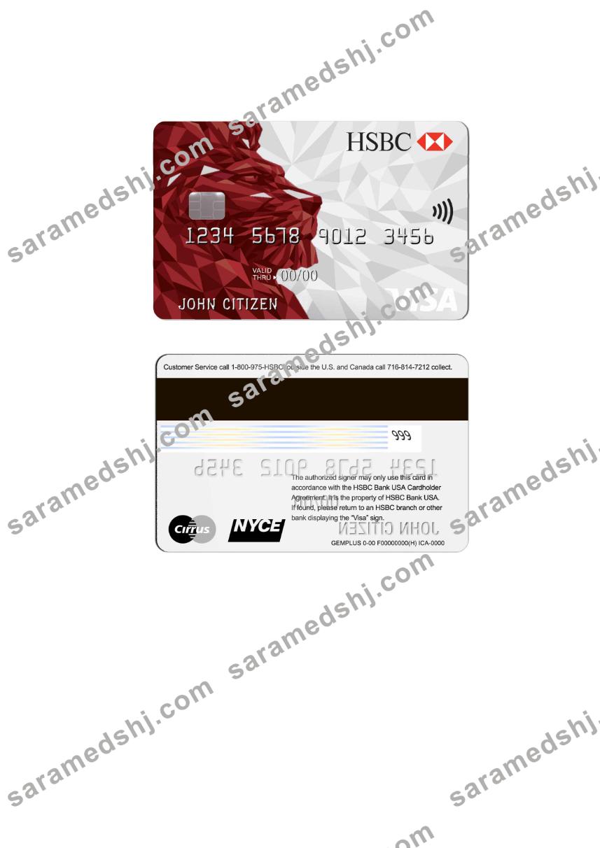USA HSBC Visa Credit Card